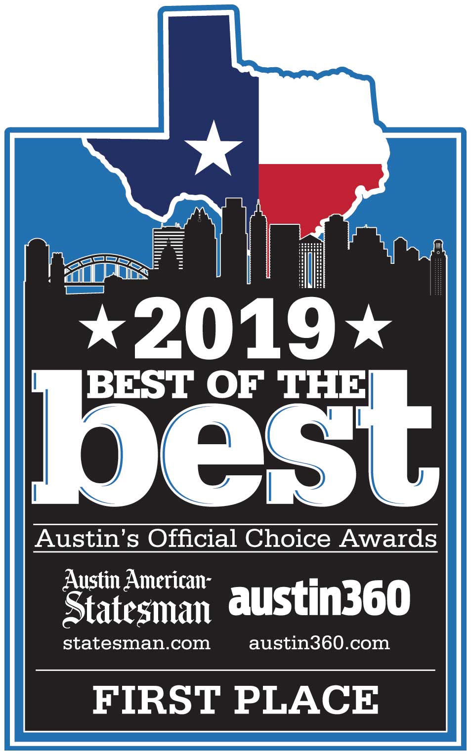 Best Assisted Living Facility Austin Texas 2019 award badge