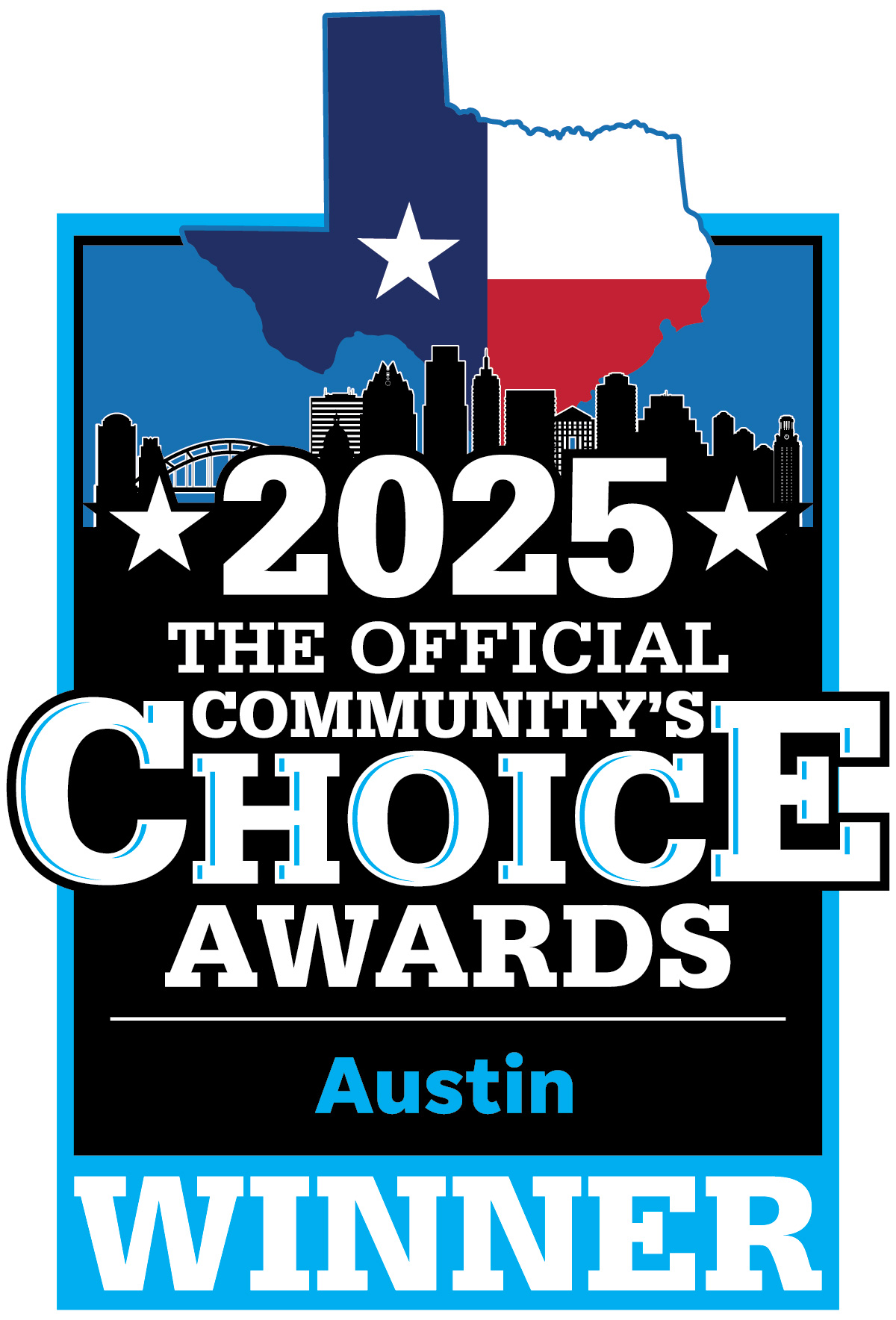 Best Assisted Living & Memory Care Facility Austin Texas 2025 award badge